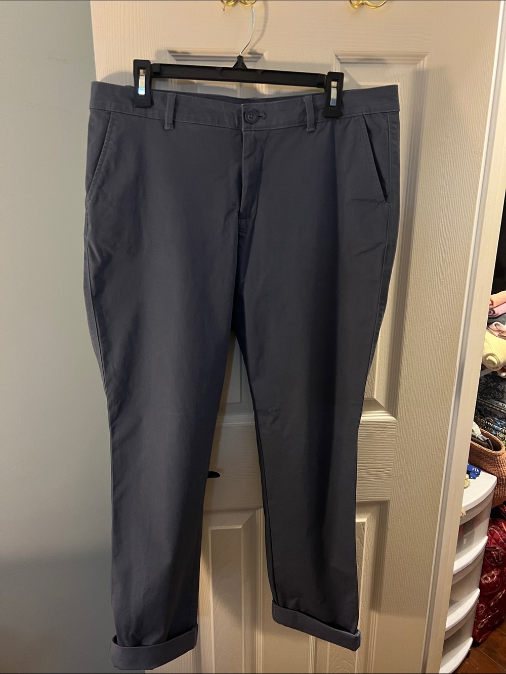 Eddie Bauer Straight-Leg Grape Colored Women's Pants; Size 10